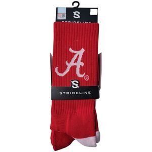 NCAA Adult 2-Pack Moisture Wicking Contour Fit Crew Socks - Alabama Crimson Tide